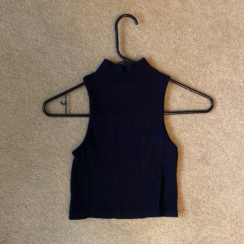 ZARA Black Mock Neck Tanktop